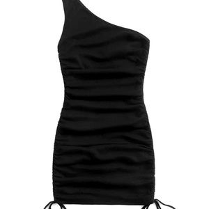 One shoulder ruched knot side Bodycon dress :-)